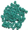 100 4x6mm Opaque Turquoise Glass Crow Beads